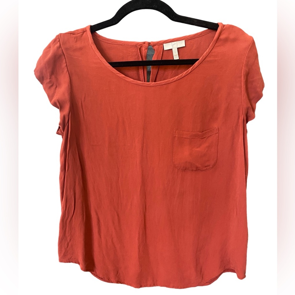 Joie Women’s Burnt Orange Silk Blouse Large